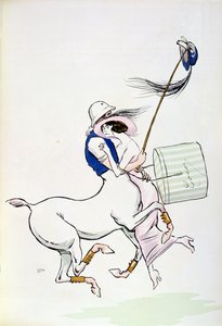 Tangoville sur Mer, caricature de Coco Chanel (1883-1971) dansant avec Arthur 